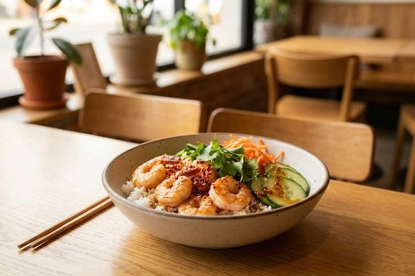 Rice & Mains at Bubbs & Bites