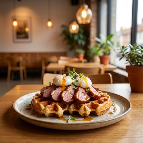 Signature Smoked Duck Waffle
