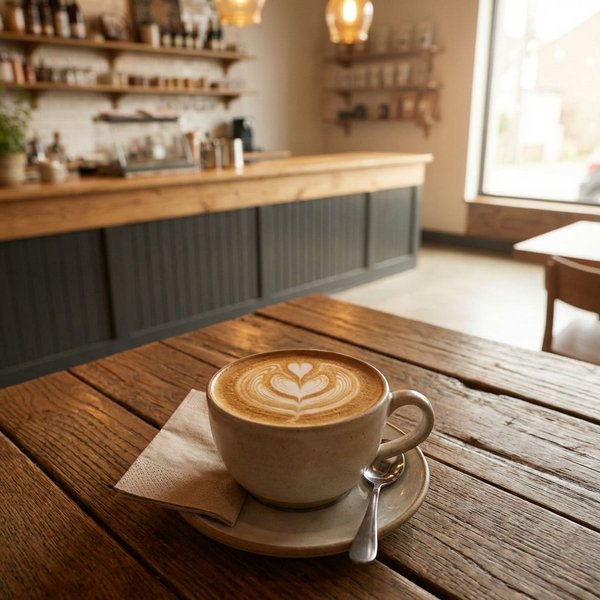 Specialty coffee with latte art