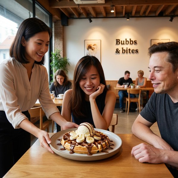 Sweet Bananutella Waffle